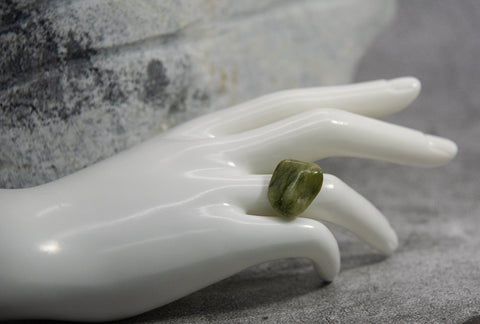 Jade-Green Stone Ring