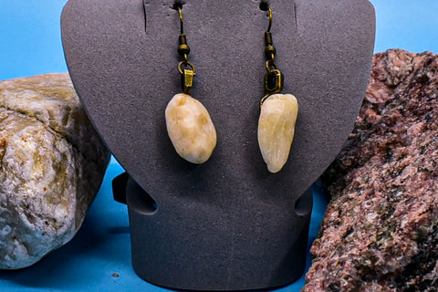 Earrings - Natural White Rock