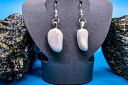 Earrings - White Polished Rock