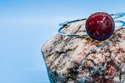 Bracelet - Dark Red Cabochon with Accents