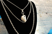 Necklace - White and Black Quartz