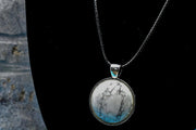 Necklace - White Accented Cabochon