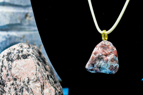 Necklace - Red Accented Quartz