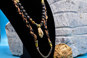 Necklace - Earthy and Lavatite Beads