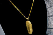 Necklace - Sand-Coloured Accented Rock