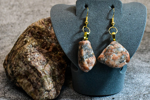 Earrings - Red Rocks with Multifaceted Accents