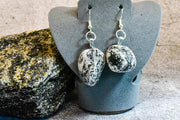 Earrings - Dramatic Black and White Quartz