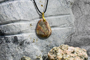 Necklace - Redline Marble Focal