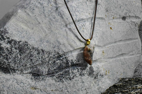 Necklace - Red Quartz, Black Accents