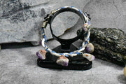 Bracelet - Multicoloured Cord and Amethyst