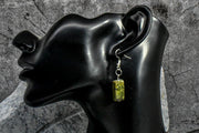 Earrings - Green with Yellow/Gold accents