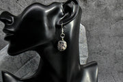 Earrings - Dramatic Black and White Quartz