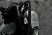 Earrings - Black and White Quartz Rock