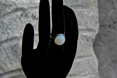 Ring - Translucent White Cabochon