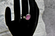 Ring - Purple Leopard Print Cabochon