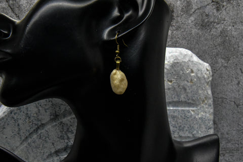 Earrings - Natural White Rock