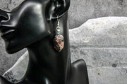 Earrings - Red Accented Rock