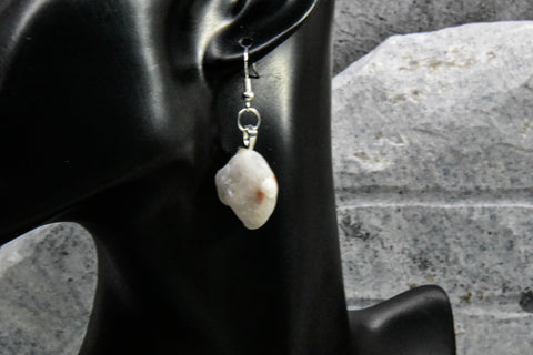 Earrings - Small Quartz Accented Rocks