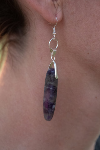 Earrings - Amethyst Stones