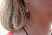 Earrings - Brown Zebra Drops