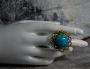 Retro Ring - Turquoise Cabochon