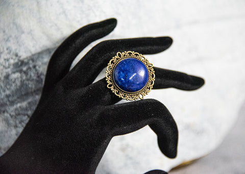 Ring - Blue Accented Cabochon