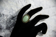 Retro Ring - Green Cabochon