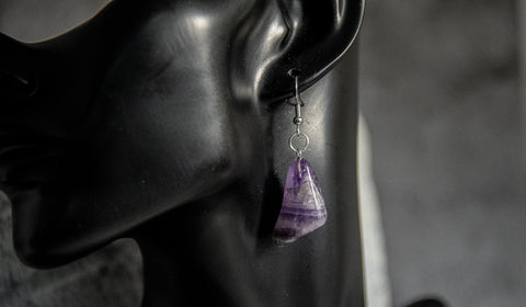 Earrings - Polished Amethyst