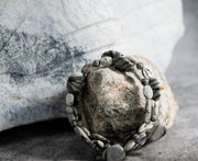 Bracelet - Memory Wire with Zebra Jasper Stones