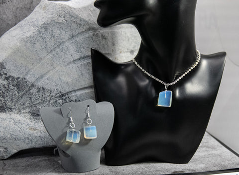 Matching Opalite Necklace and Earrings