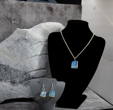 Matching Opalite Necklace and Earrings