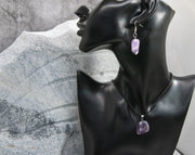 Amethyst Matching Necklace and Earrings