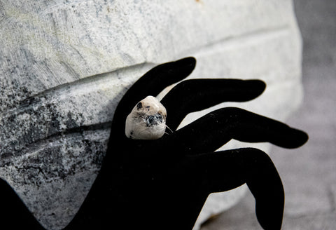 Classic White Quartz Rock Ring