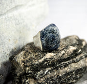 Big Rings - Dramatic Multi-Faceted Blue Rock