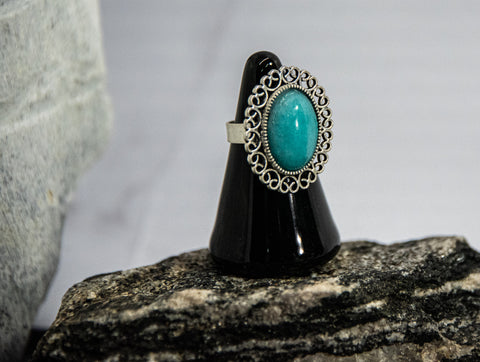 Retro Ring - Turquoise Cabochon