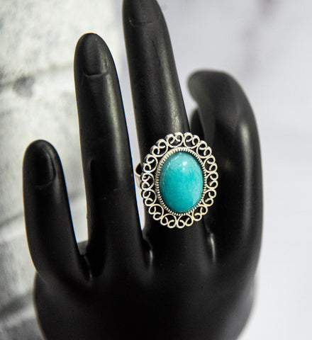 Retro Ring - Turquoise Cabochon