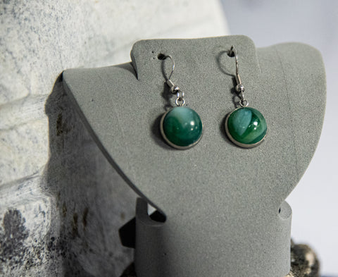 Green Agate Earrings