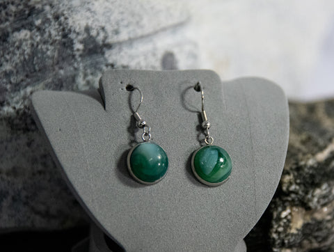 Green Agate Earrings