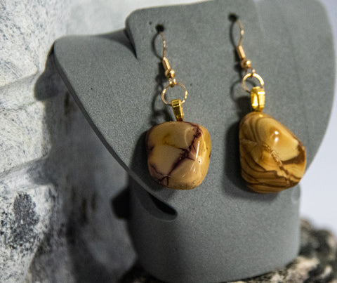 Dramatic Earrings - Caramel Colour with Accents