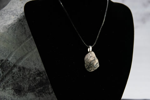 Canadian Shield Rock Necklace - White Accented Quartz