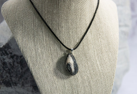 Canadian Shield - Dramatic Black and White Rock Necklace