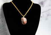 Canadian Shield Rock Necklace - Red Accented Quartz