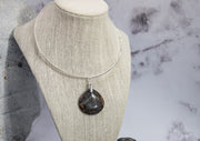 Portoro Marble Drop Focal Necklace