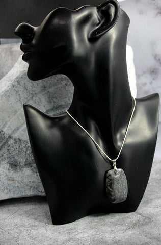 Striking Portoro Grey Marble Necklace