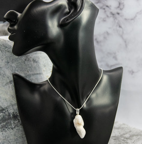 Intriguing White Quartz Necklace