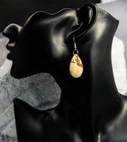 Stunning Jasper Hand-Cut Focal Earrings