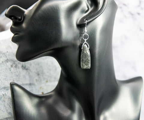 Stunning Picasso Dark Marble Focal Earrings