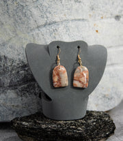 Eye-Catching Redline Marble Drop Earrings