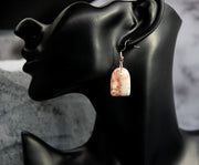 Eye-Catching Redline Marble Drop Earrings