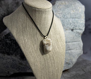 Eye-Catching Large Opaque White Quartz Necklace